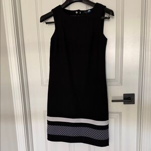 White House Black Market Black and White Mini Dress